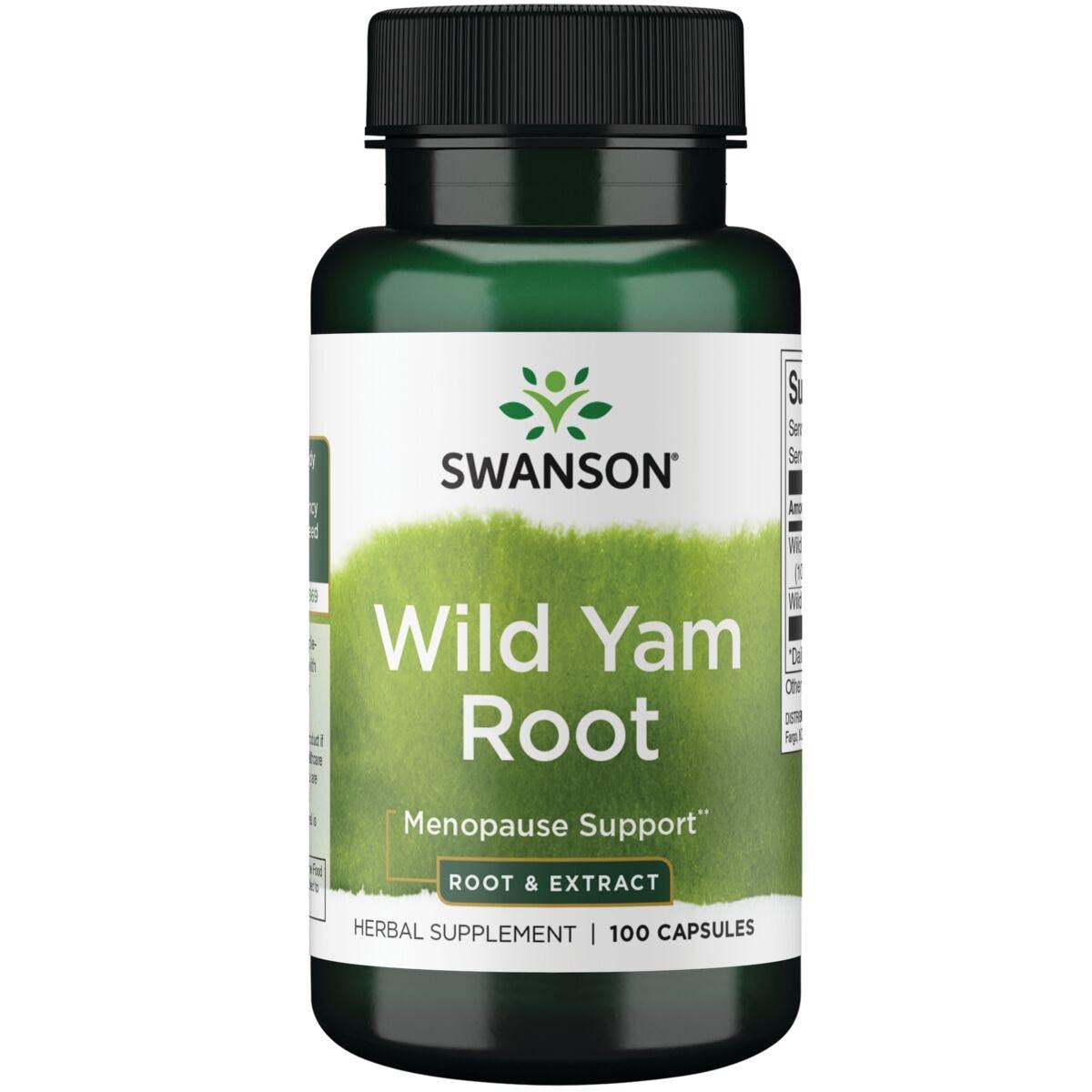 Swanson Superior Herbs Wild Yam Root - & Extract Vitamin | 100 Caps | Womens Health