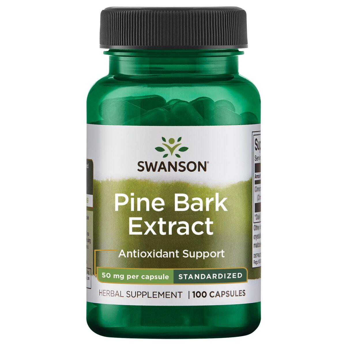Swanson Superior Herbs Pine Bark Extract - Standardized Supplement Vitamin | 50 mg | 100 Caps