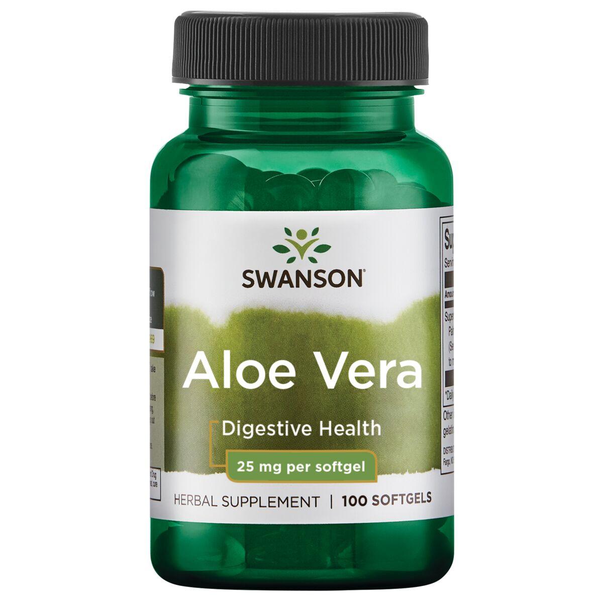 Swanson Superior Herbs Aloe Vera | 25 mg | 100 Soft Gels