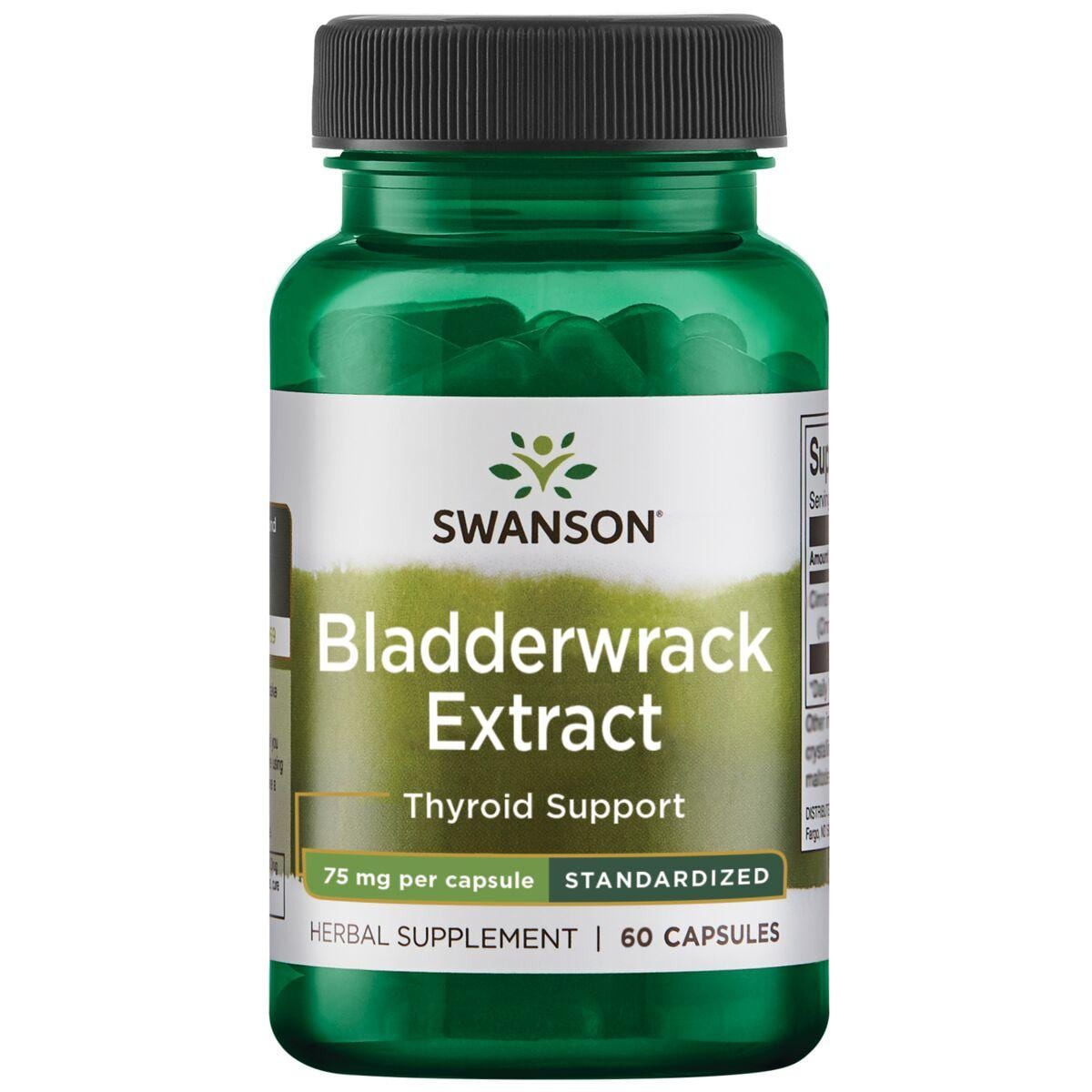 Swanson Superior Herbs Bladderwrack Extract - Standardized Vitamin | 75 mg | 60 Caps