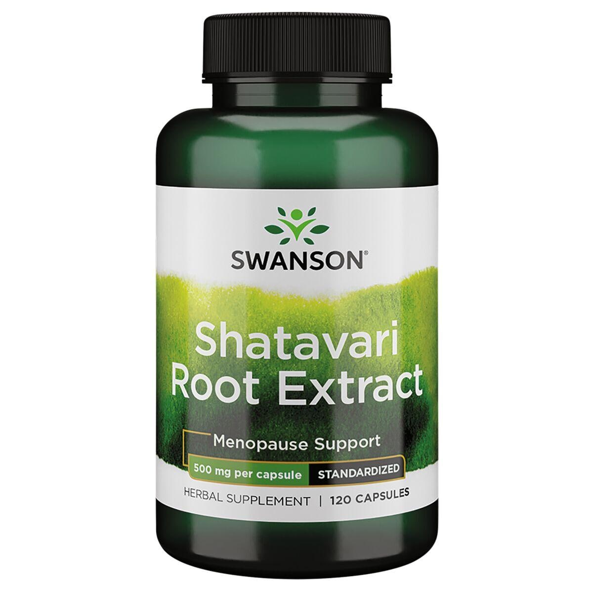 Swanson Superior Herbs Shatavari Root Extract - Standardized Vitamin | 500 mg | 120 Caps | Womens Health