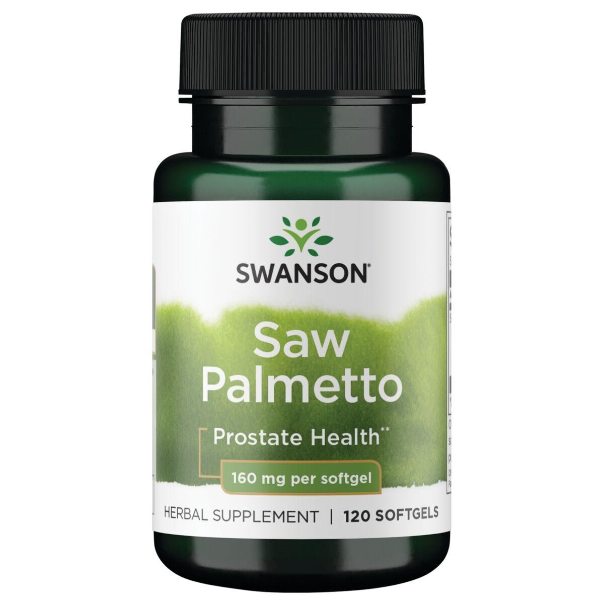 Swanson Superior Herbs Saw Palmetto Vitamin | 160 mg | 120 Soft Gels | Prostate Health