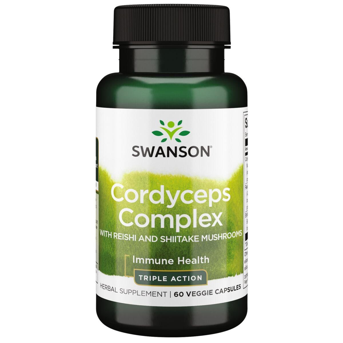 Swanson Superior Herbs Cordyceps Complex with Reishi and Shiitake Mushrooms Vitamin | 60 Veg Caps