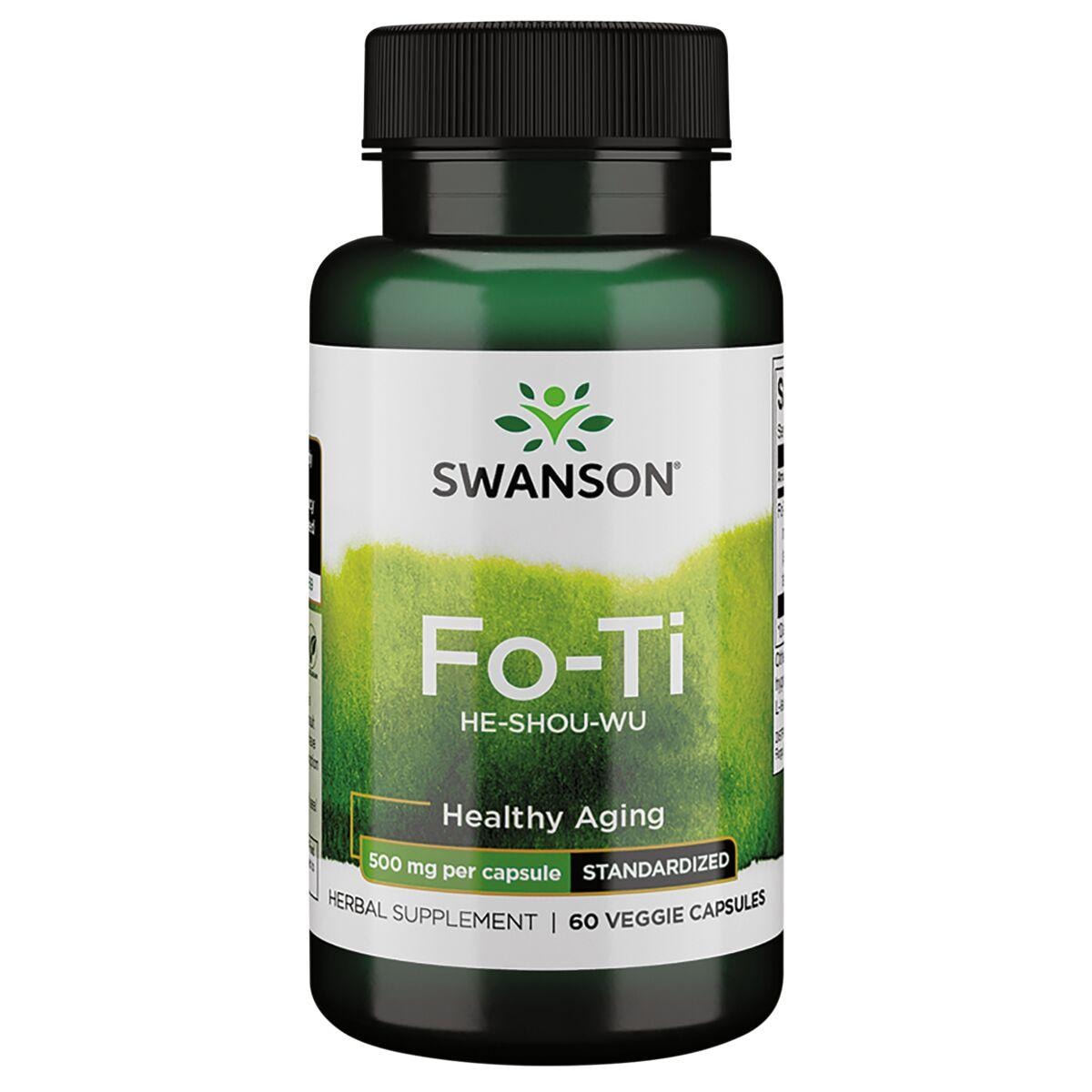 Swanson Superior Herbs Fo-Ti Extract He-Shou-Wu Vitamin 500 mg 60 Veg Caps Herbs and Supplements