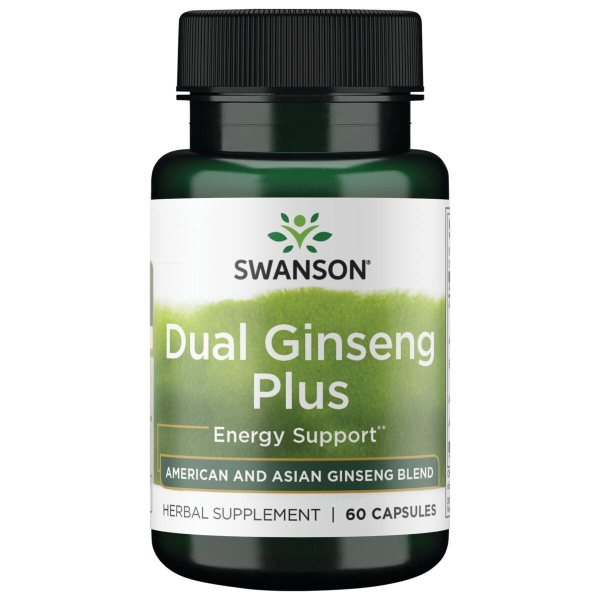 Swanson Superior Herbs Dual Ginseng Plus Vitamin | 60 Caps