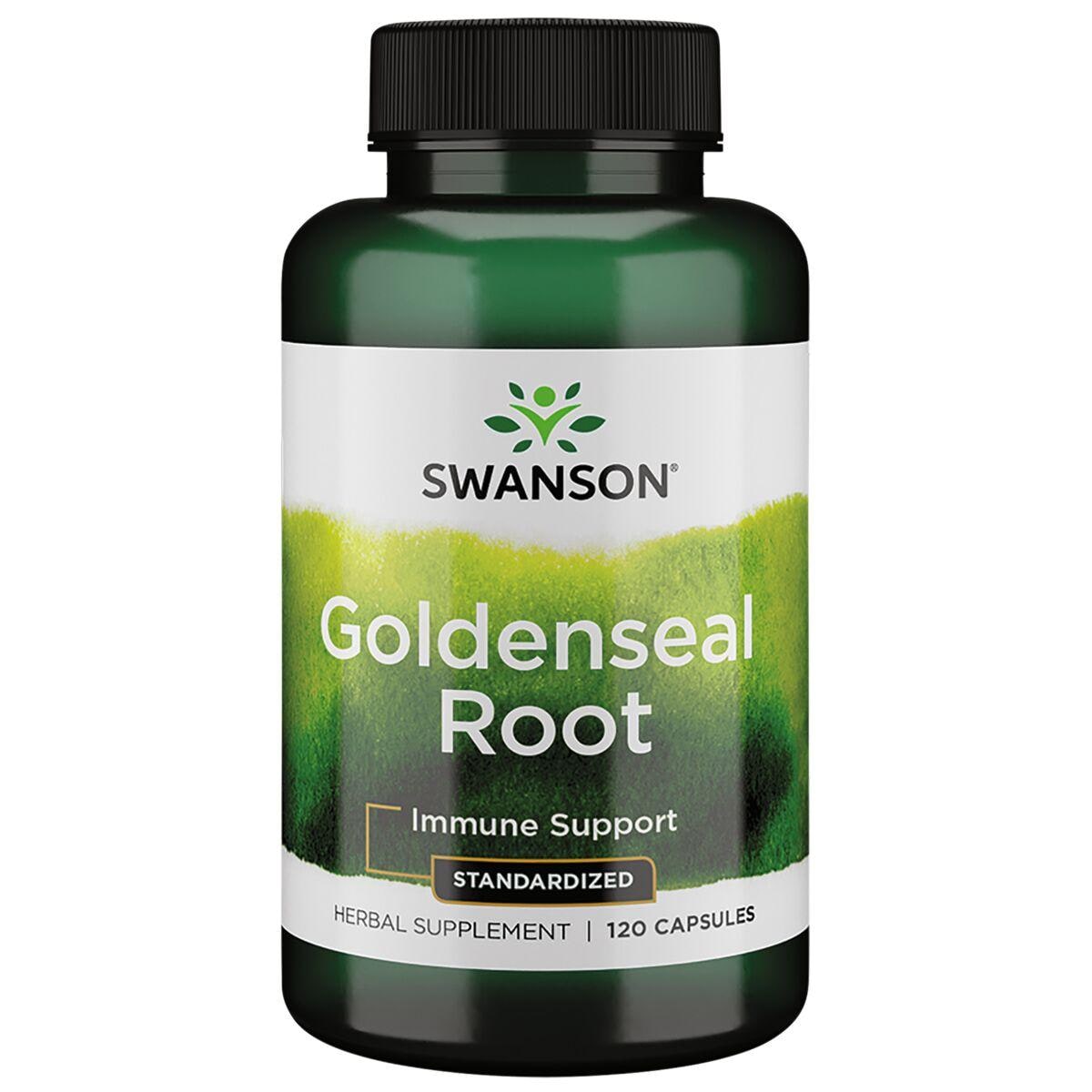 Swanson Superior Herbs Goldenseal Root - Standardized Vitamin 120 Caps Herbs and Supplements