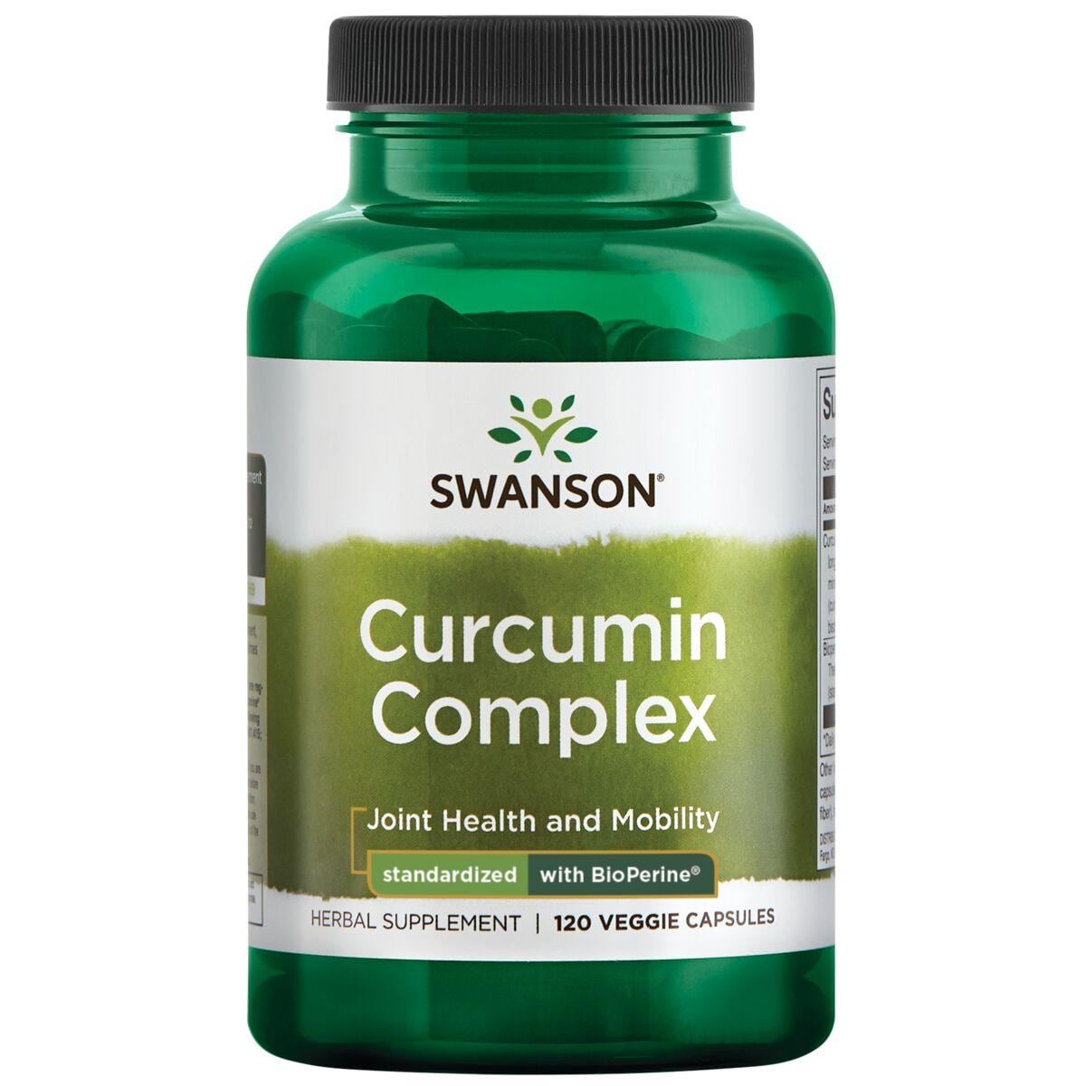 Swanson Superior Herbs Curcumin Complex - Standardized with Bioperine Vitamin | 120 Veg Caps