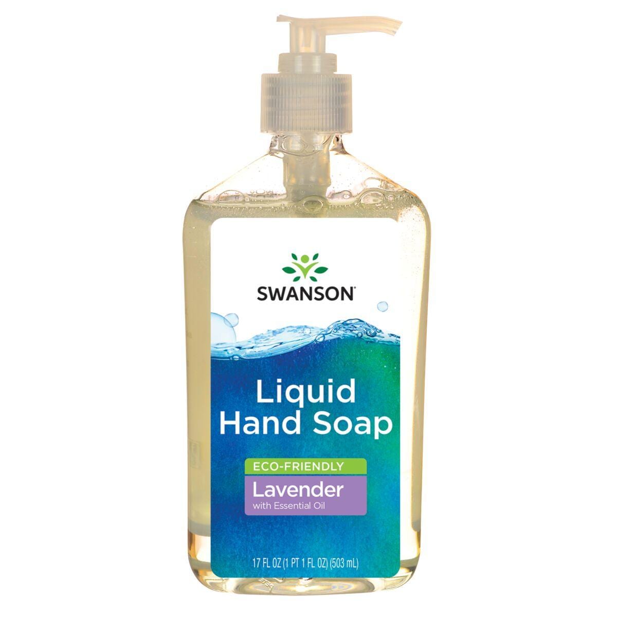Swanson Healthy Home Liquid Hand Soap Eco-Friendly - Lavender with Essential Oil | 17 fl oz Liquid