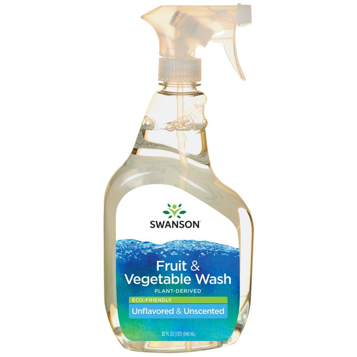 Swanson Healthy Home Fruit & Vegetable Wash - Eco-Friendly Unflavored Unscented 32 fl oz Liquid