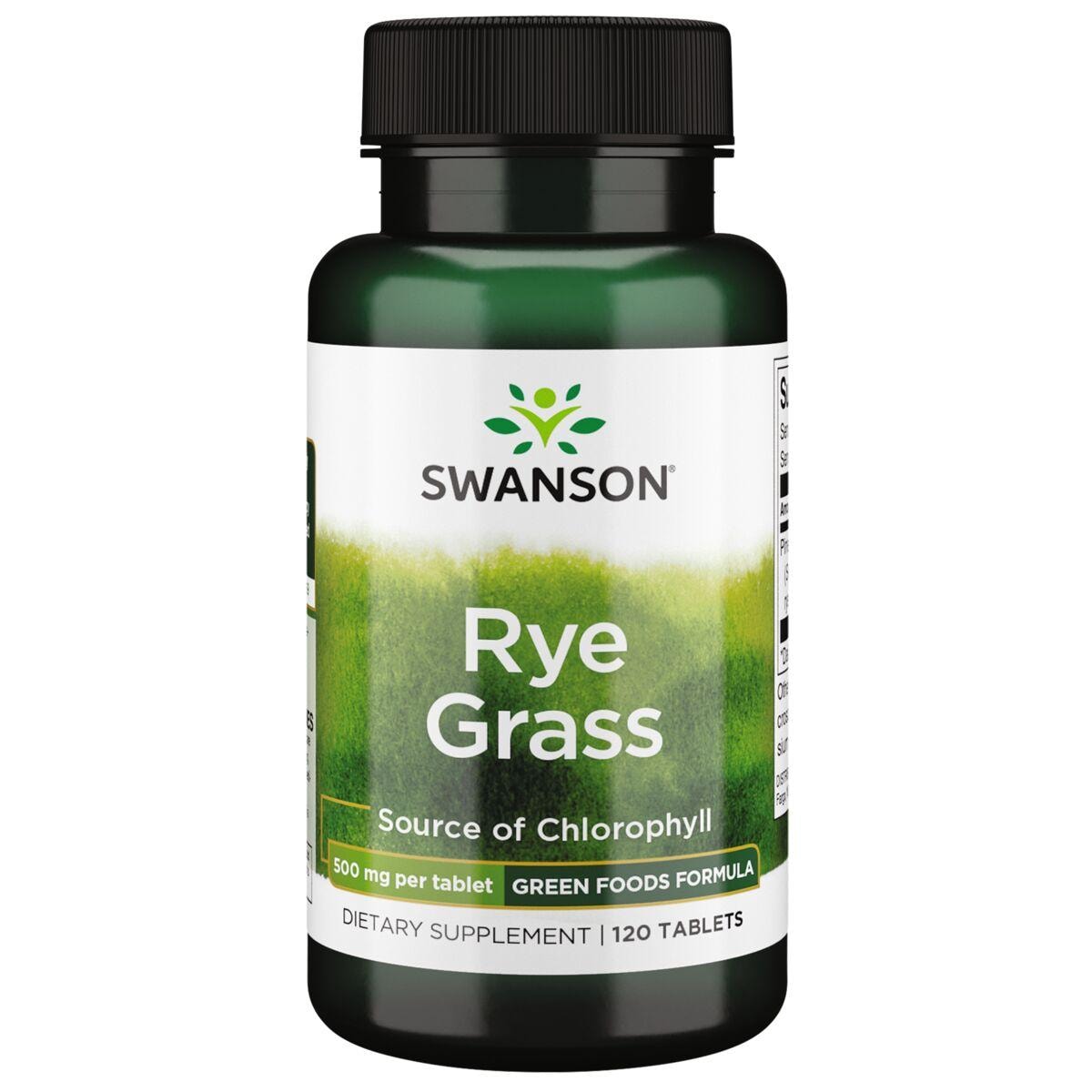 Swanson GreenFoods Formulas Rye Grass Supplement Vitamin | 500 mg | 120 Tabs