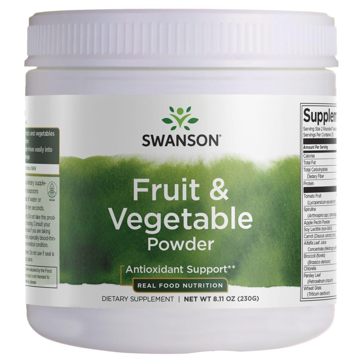 Swanson GreenFoods Formulas Fruit & Vegetable Powder | 8.11 oz Powder