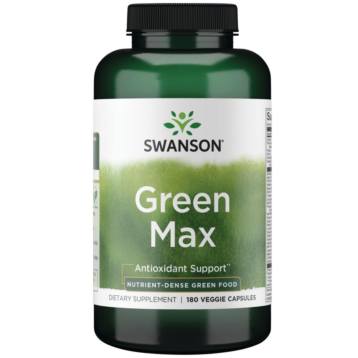 Swanson GreenFoods Formulas Green Max Supplement Vitamin | 180 Veg Caps