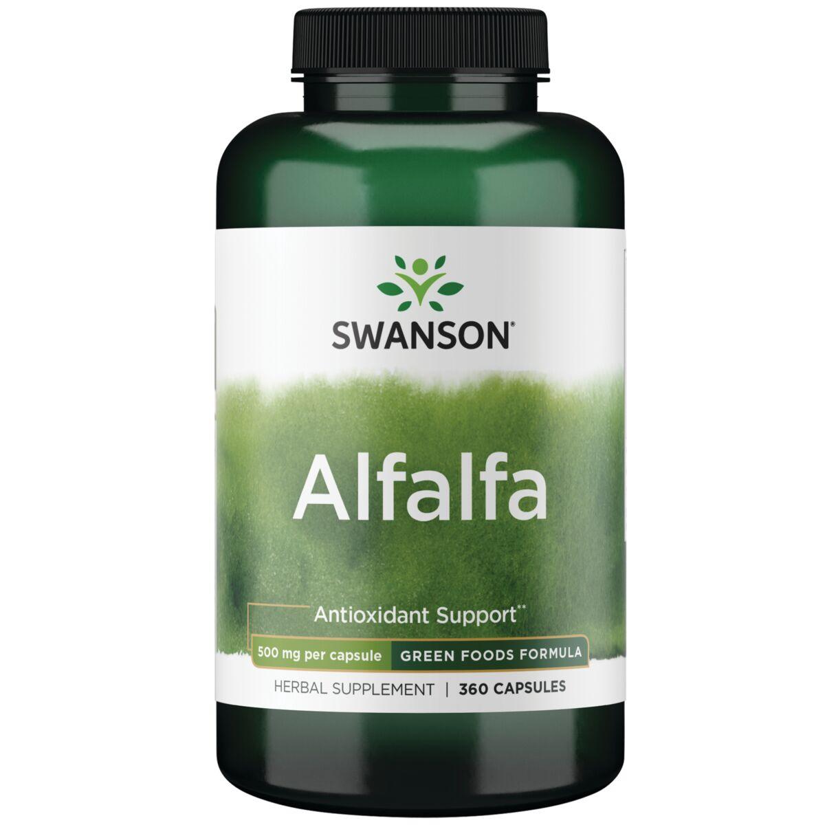 Swanson GreenFoods Formulas Alfalfa Vitamin | 500 mg | 360 Caps