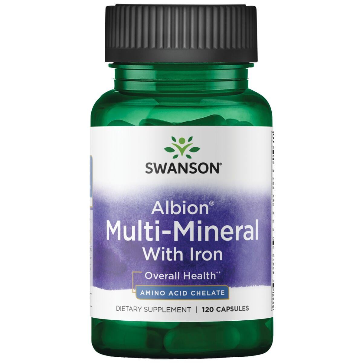 Swanson Ultra Albion Multi-Mineral With Iron Vitamin | 120 Caps