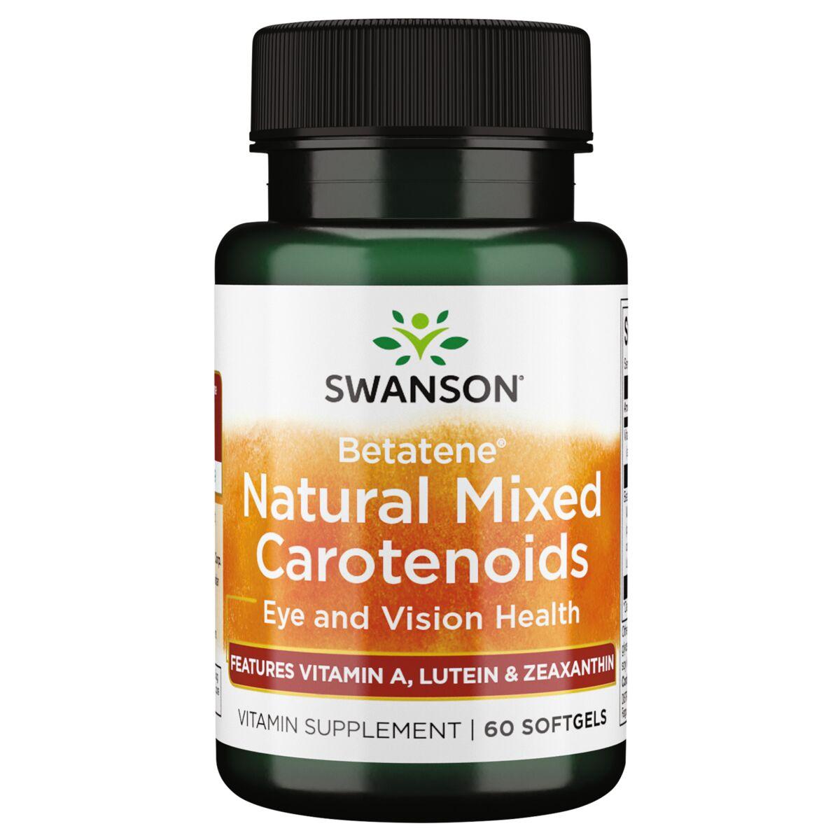 Swanson Ultra Betatene Natural Mixed Carotenoids Vitamin | 60 Soft Gels | Vitamin A