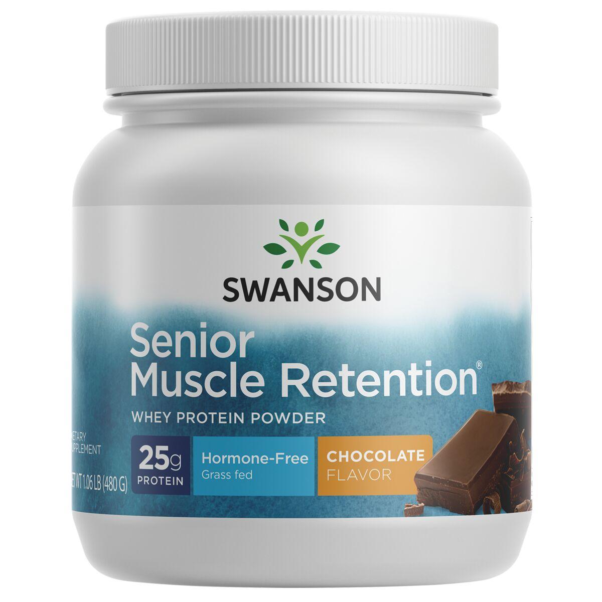 Swanson Ultra Senior Muscle Retention Whey Protein Powder - Chocolate | 1.06 lb Powder