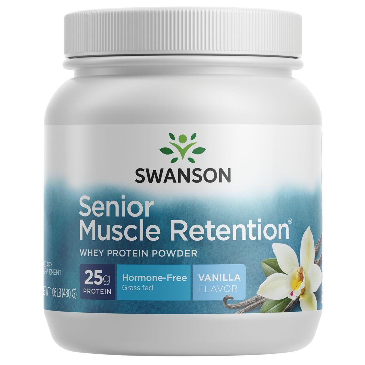 Swanson Ultra Senior Muscle Retention Whey Protein Powder - Vanilla | 1.06 lb Powder