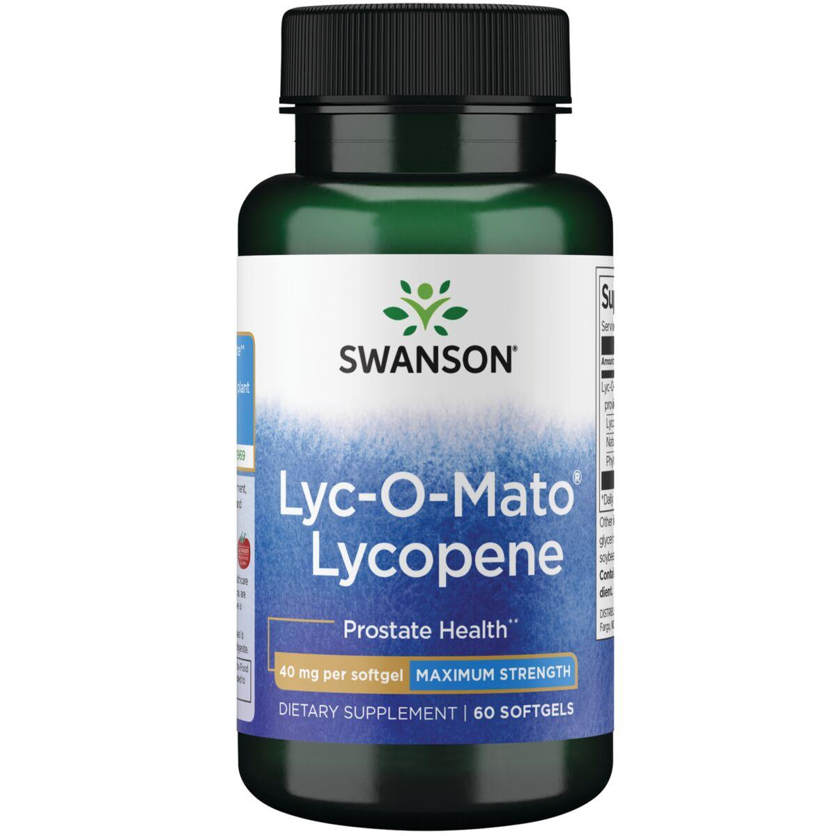 Swanson Ultra Lyc-O-Mato Lycopene - Maximum Strength Supplement Vitamin | 40 mg | 60 Soft Gels