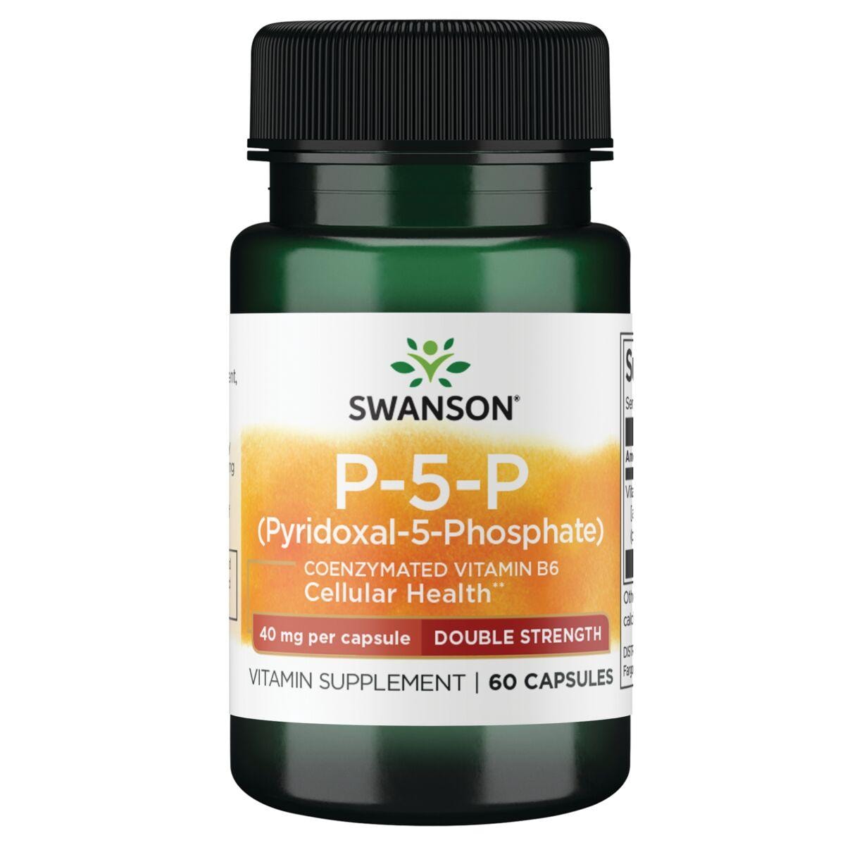 Swanson Ultra P-5-P Pyridoxal-5-Phosphate - Double Strength Vitamin | 40 mg | 60 Caps