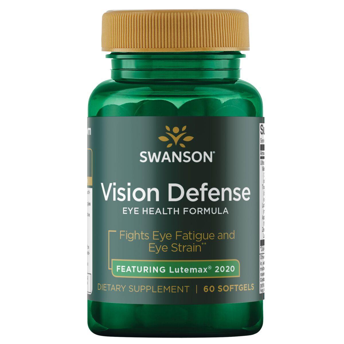 Swanson Vitamins Vision Defense Eye Health Formula - Featuring Lutemax 2020 Vitamin | 60 Soft Gels