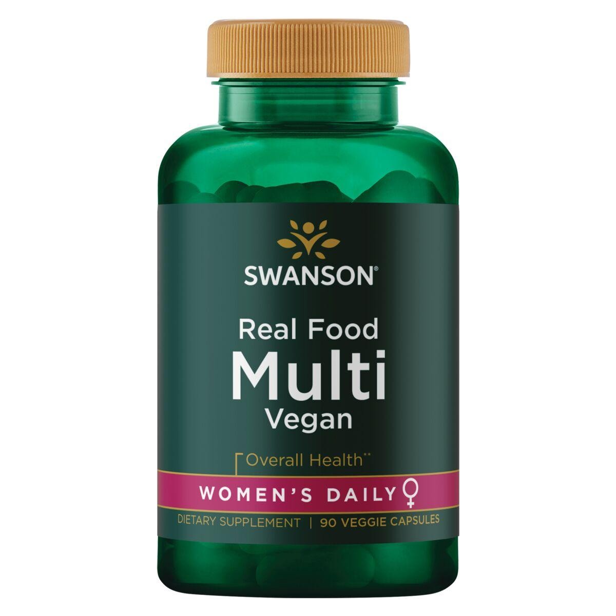 Swanson Ultra Real Food Vegan Multi - Womens Daily Vitamin | 90 Veg Caps