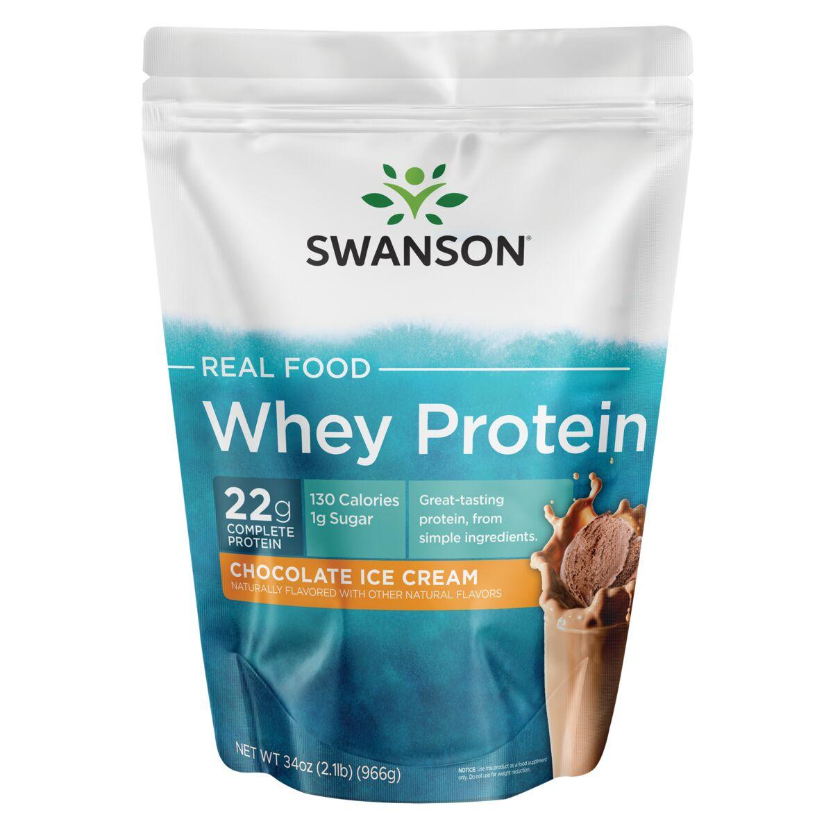 Swanson Ultra Real Food Whey Protein - Chocolate Ice Cream Vitamin | 34 oz Powder