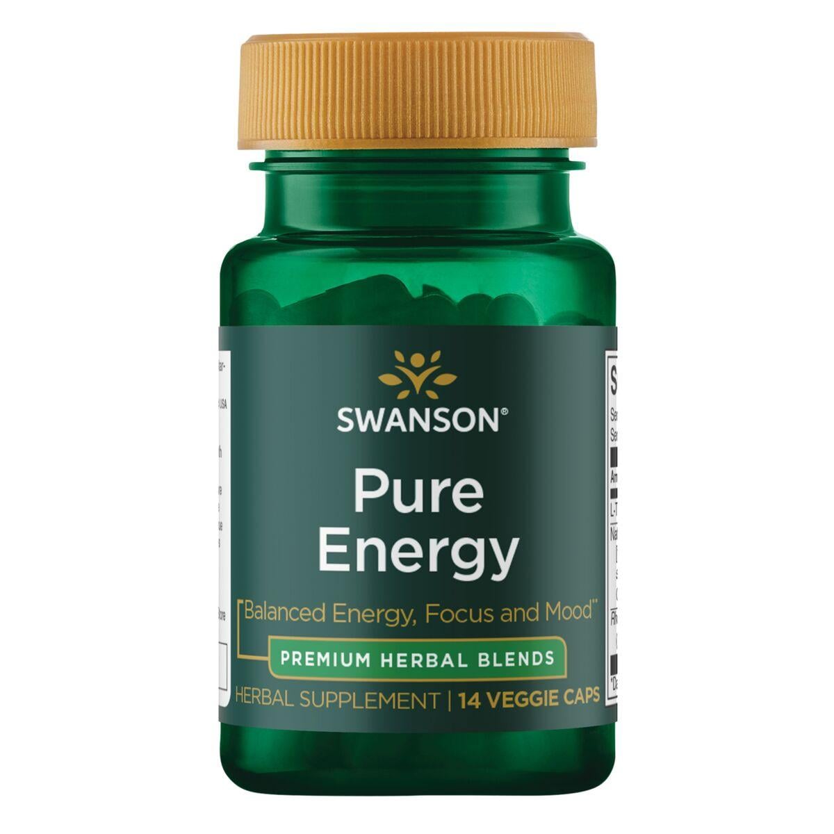 Swanson Ultra Pure Energy Trial Size Vitamin | 14 Veg Caps