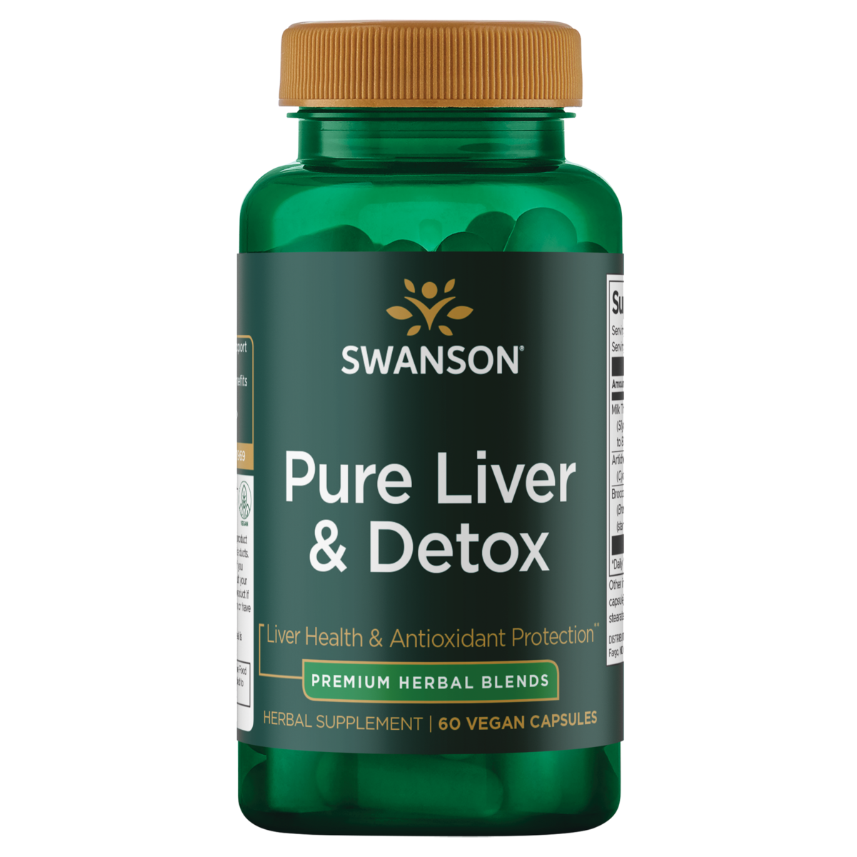 Swanson Pure Liver and Detox 60 растительных капсул