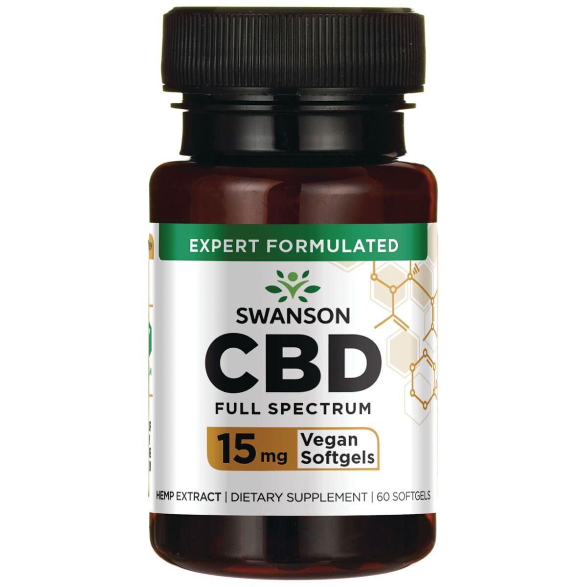 Swanson Ultra Cbd Full Spectrum Supplement Vitamin | 15 mg | 60 Vegan Sfgs