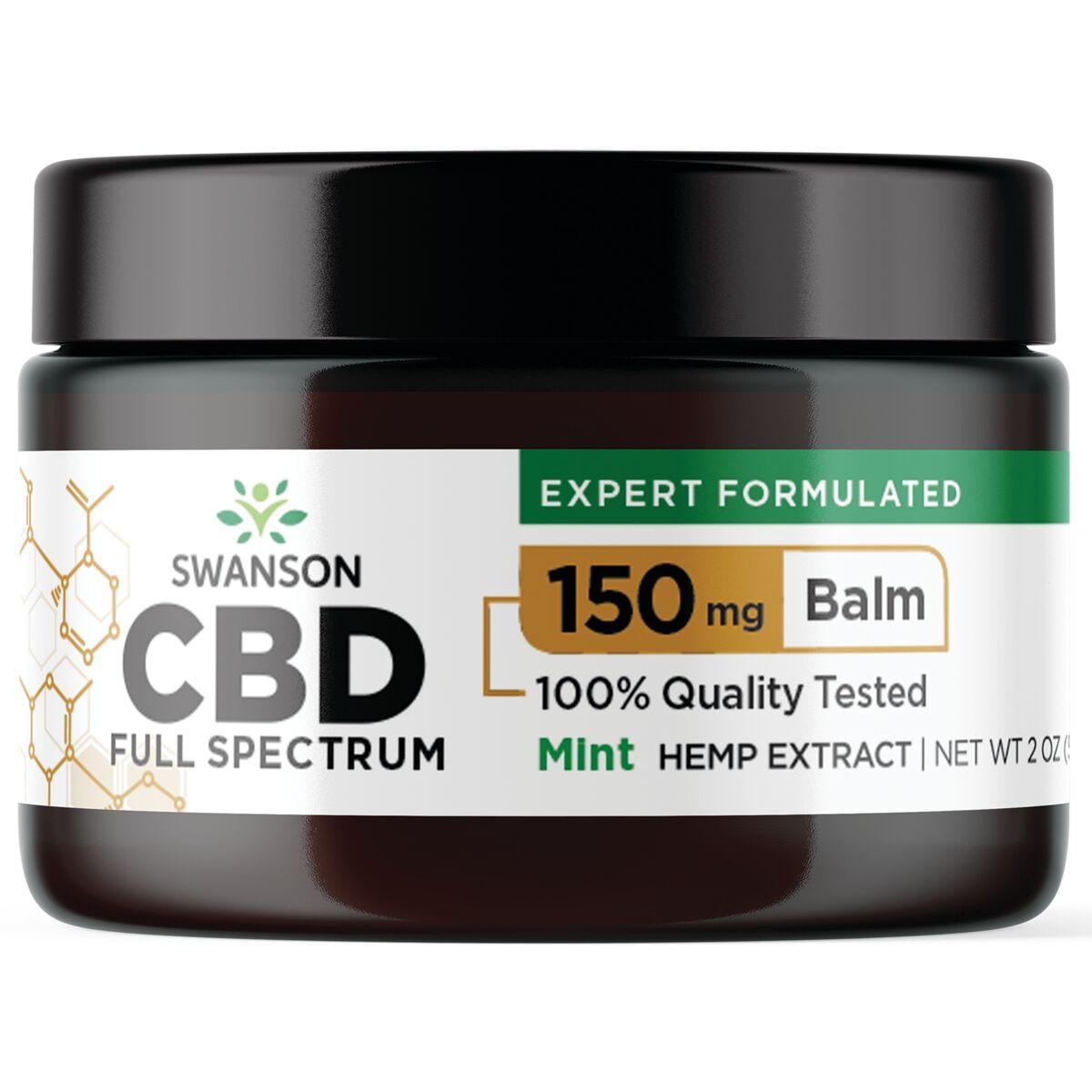 Swanson Ultra Cbd Full Spectrum Balm - Mint Supplement Vitamin | 150 mg | 2 oz Balm