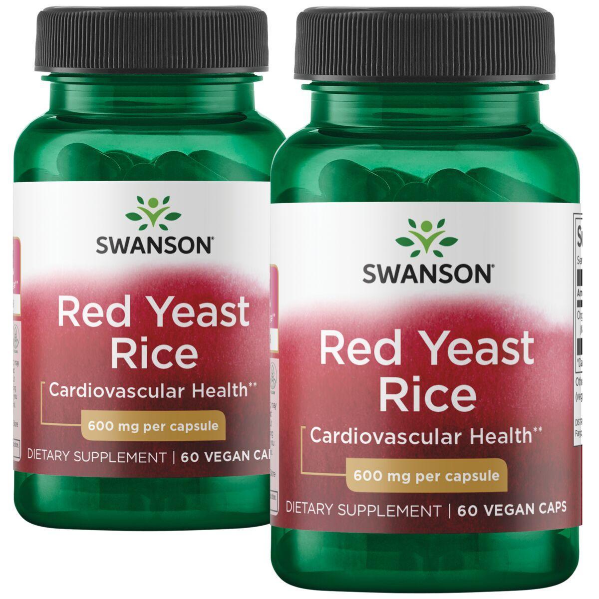 Swanson Ultra Red Yeast Rice Made with Organic - 2 Pack | 600 mg 2 Pack