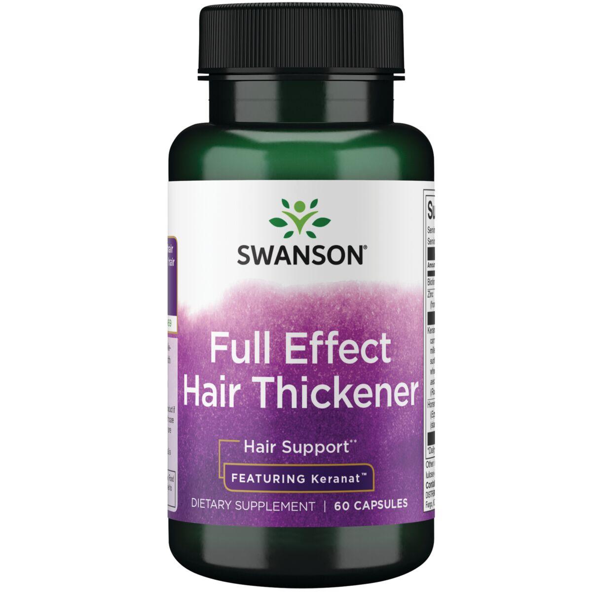 Swanson Ultra Full Effect Hair Growth Treatment Thickener - Featuring Keranat Vitamin | 60 Caps