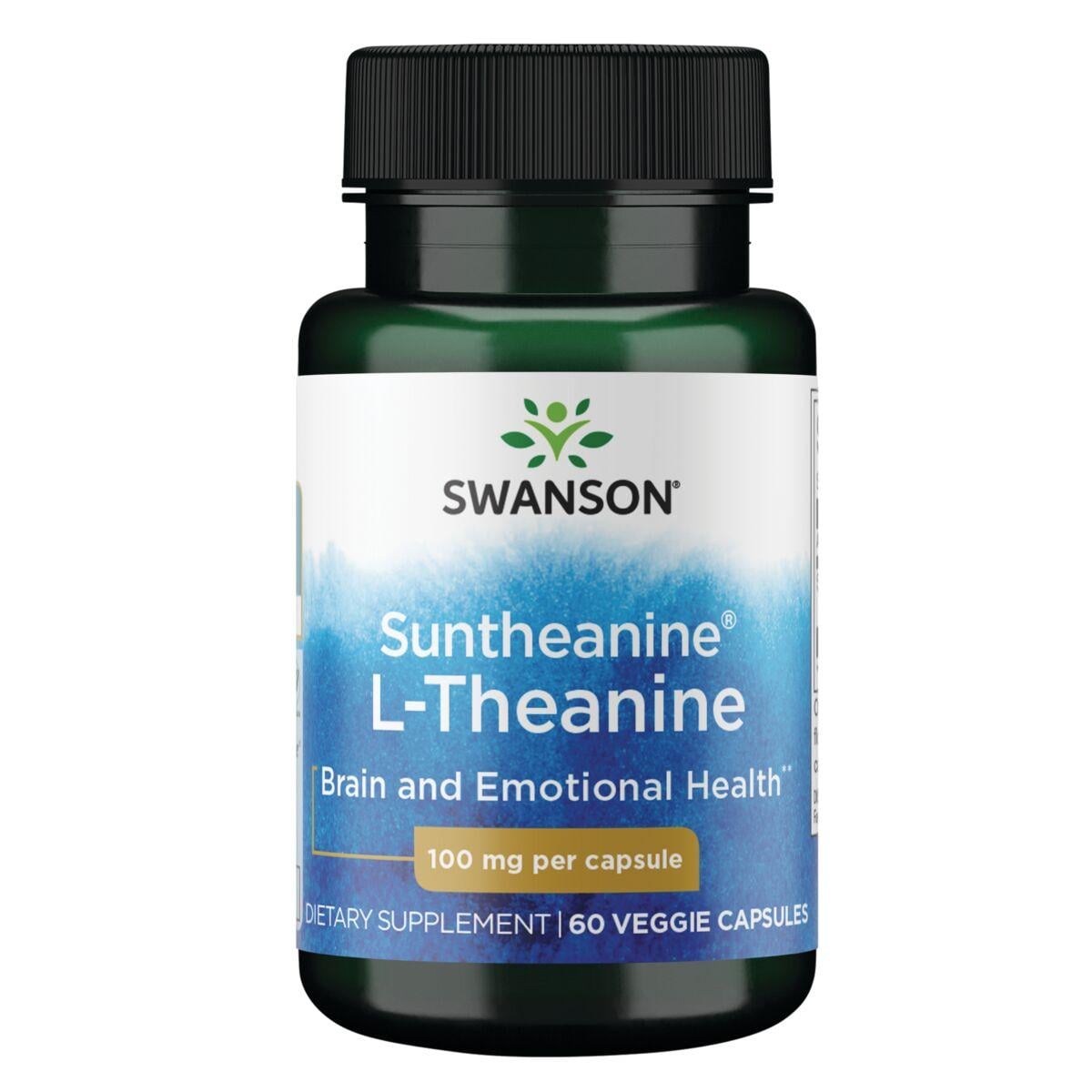 Swanson Ultra Suntheanine L-Theanine Supplement Vitamin | 100 mg | 60 Veg Caps