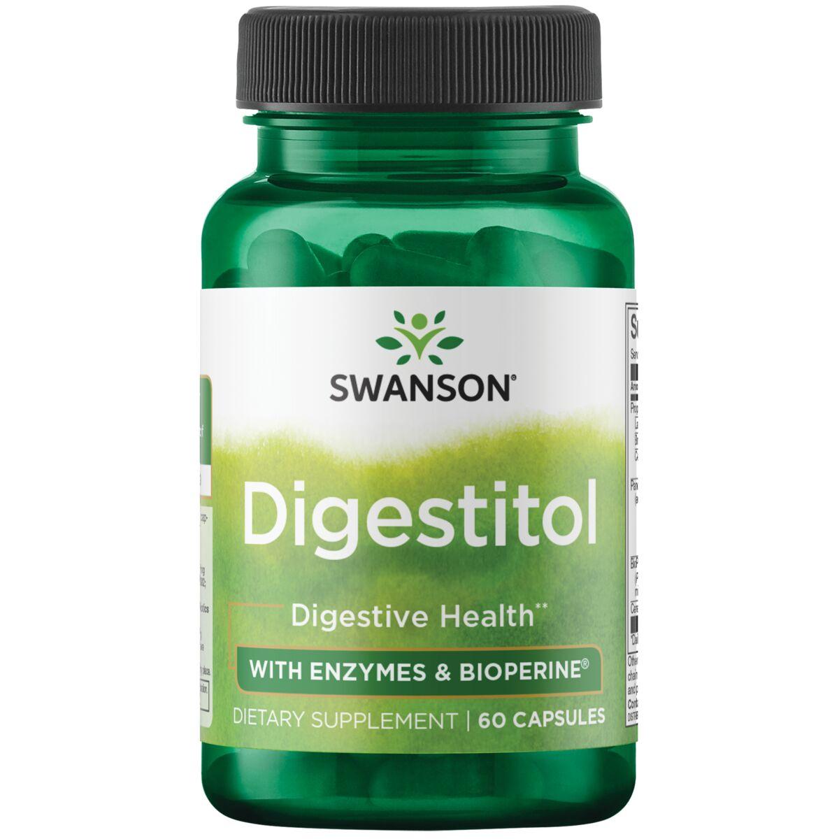 Swanson Ultra Digestitol with Enzymes & Bioperine Supplement Vitamin | 60 Caps