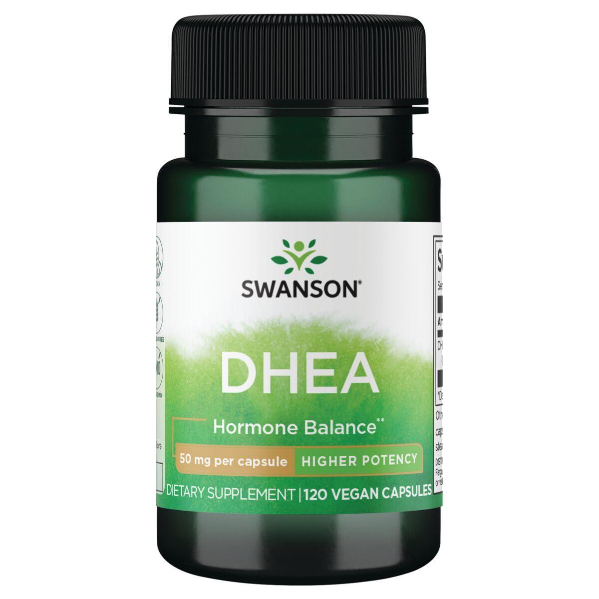 Swanson Dhea (Dehydroepiandrosterone) Capsules, 50 mg, 120 Count - Picture 1 of 5