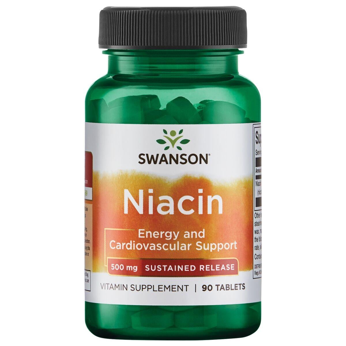 Swanson Ultra Niacin - Sustained Release Vitamin | 500 mg | 90 Tabs
