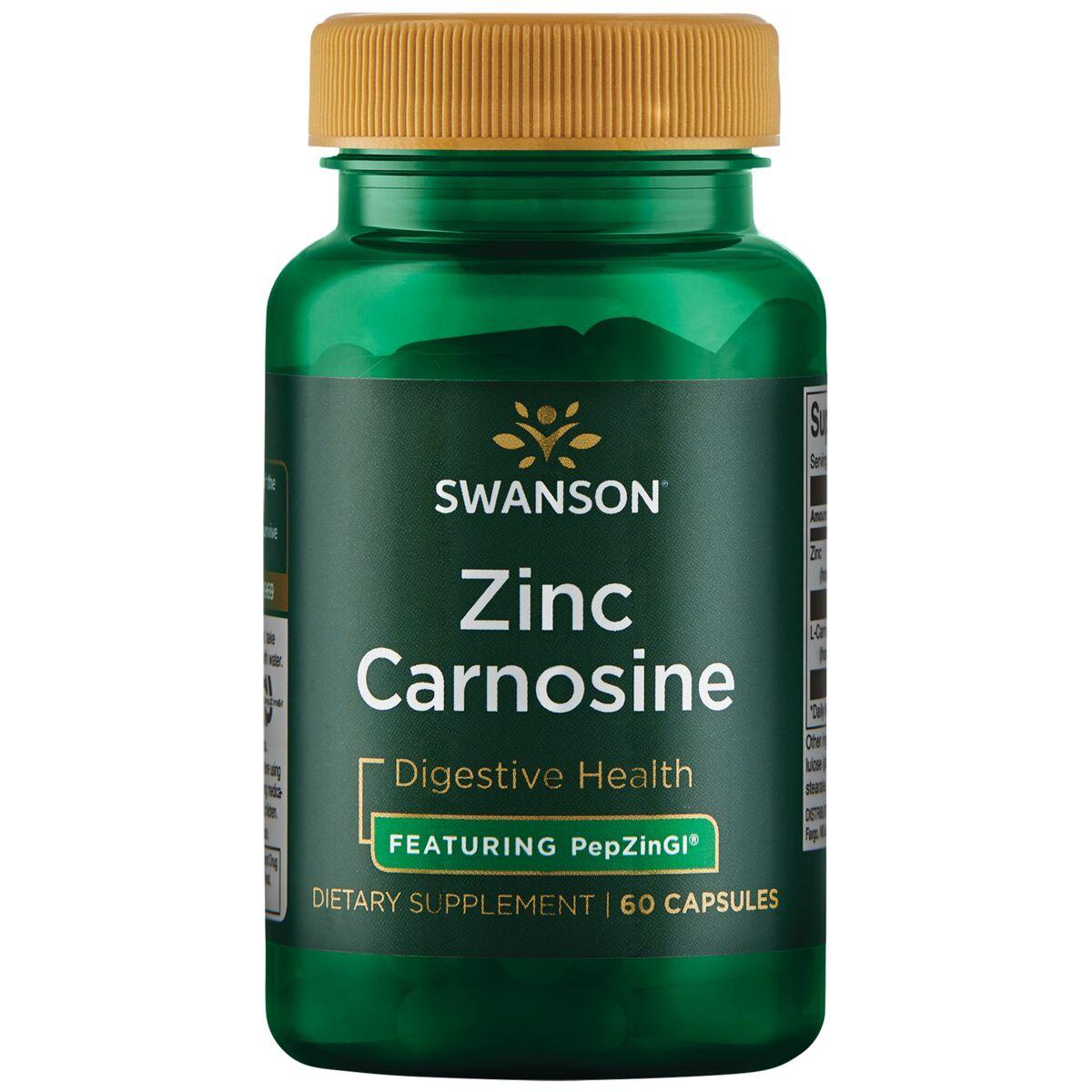 Swanson Ultra Zinc Carnosine - Featuring Pepzingi Vitamin | 60 Caps