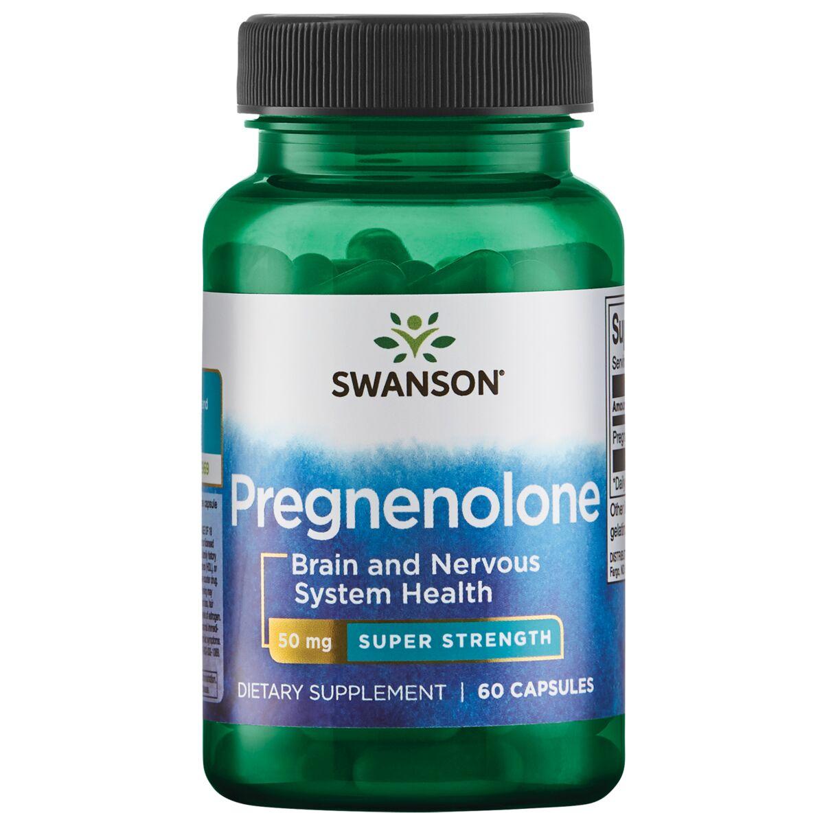 Swanson Ultra Pregnenolone - Super Strength Supplement Vitamin | 50 mg | 60 Caps