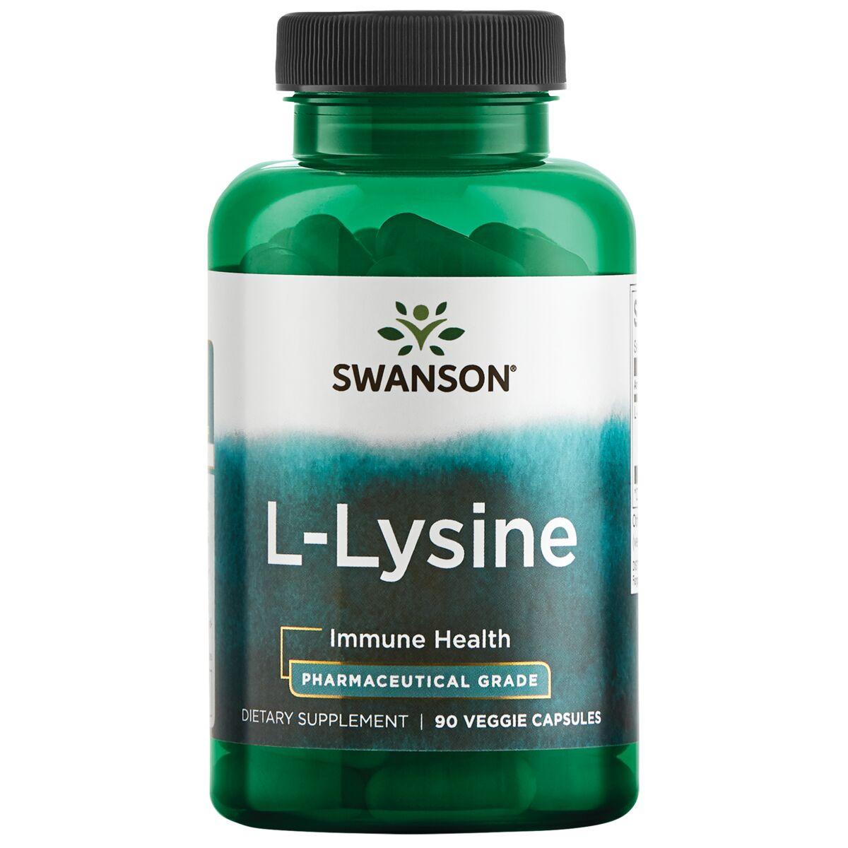Swanson Ultra L-Lysine - Pharmaceutical Grade Supplement Vitamin | 500 mg | 90 Veg Caps