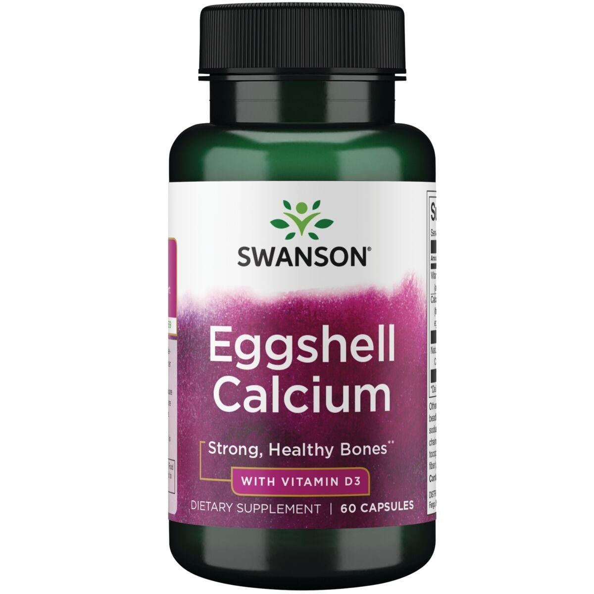 Swanson Ultra Eggshell Calcium with Vitamin D3 | 60 Caps