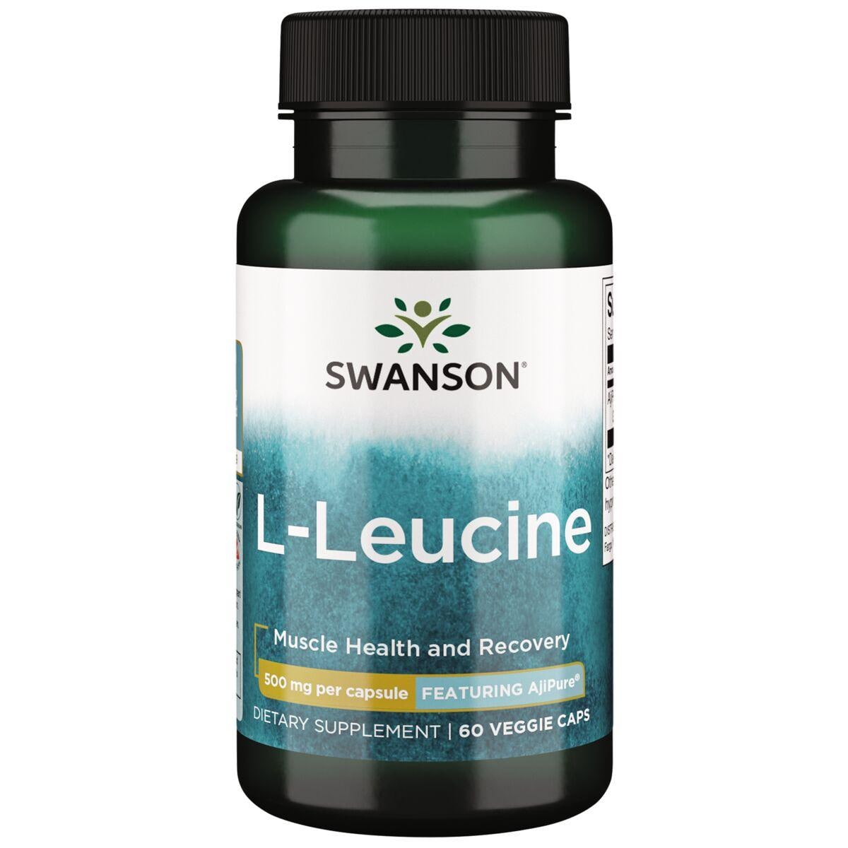 Swanson Ultra L-Leucine - Featuring Ajipure Vitamin 500 mg 60 Veg Caps