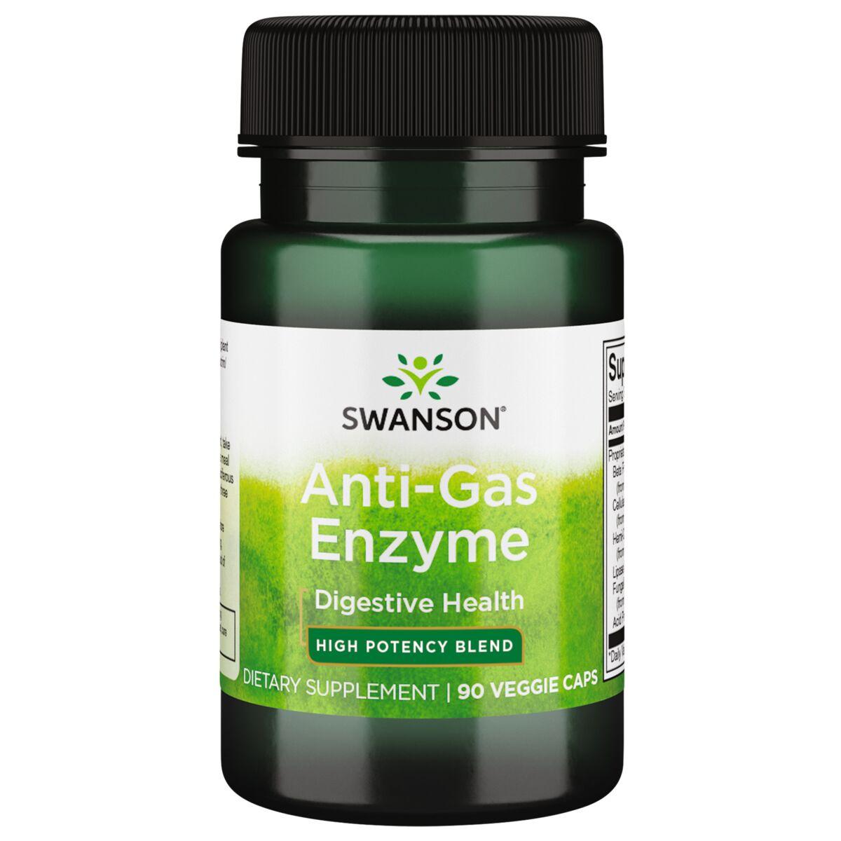 Swanson Ultra Anti-Gas Enzyme - High Potency Blend Supplement Vitamin | 40 mg | 90 Veg Caps