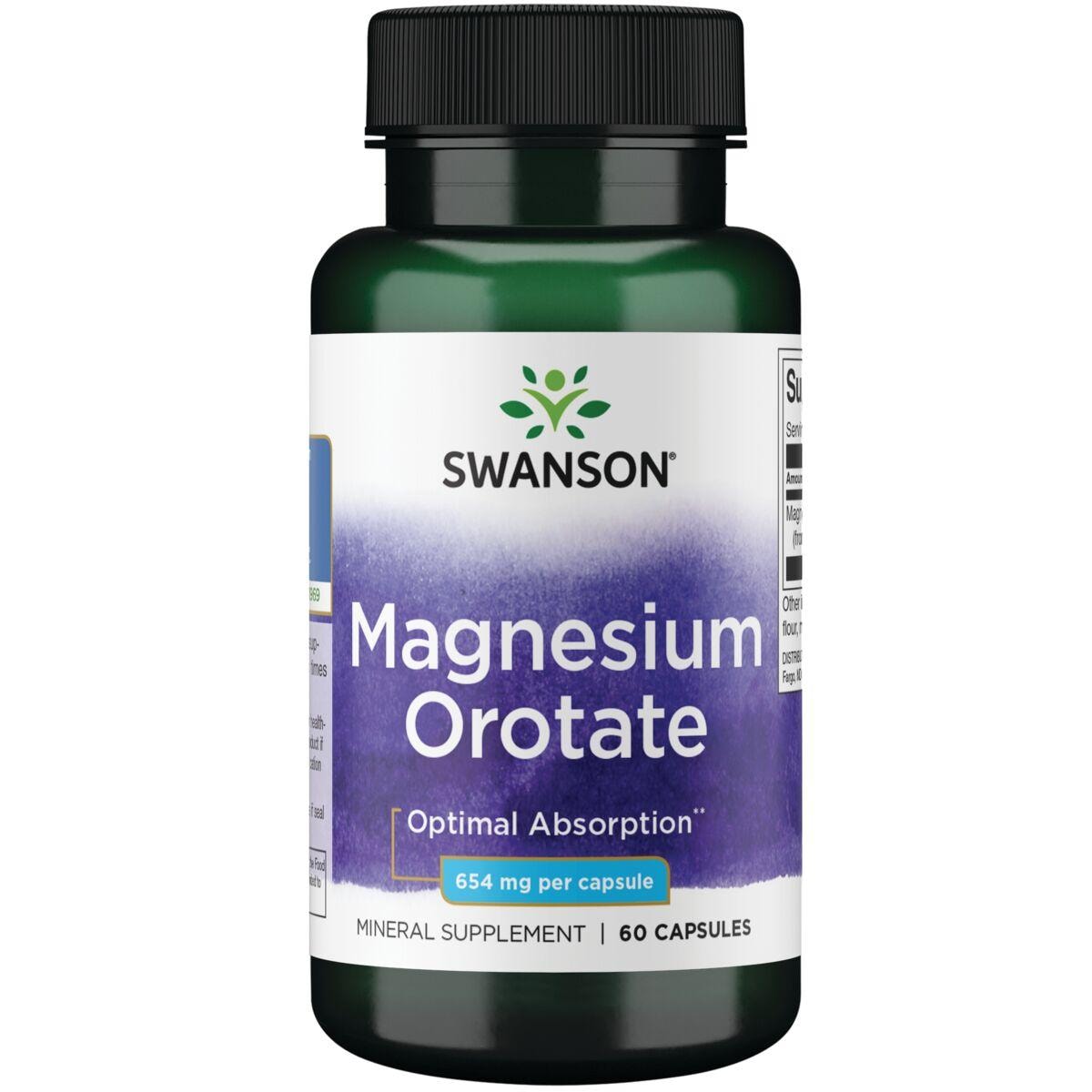 Swanson Ultra Magnesium Orotate Vitamin | 654 mg | 60 Caps