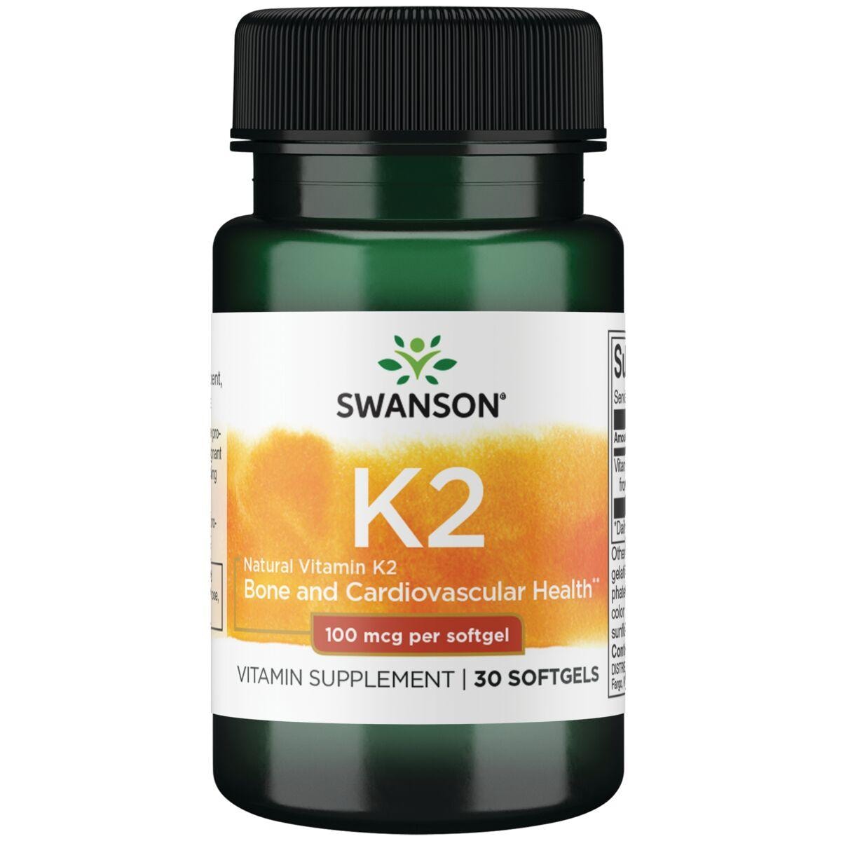 Swanson Ultra Vitamin K2 - Natural | 100 mcg | 30 Soft Gels