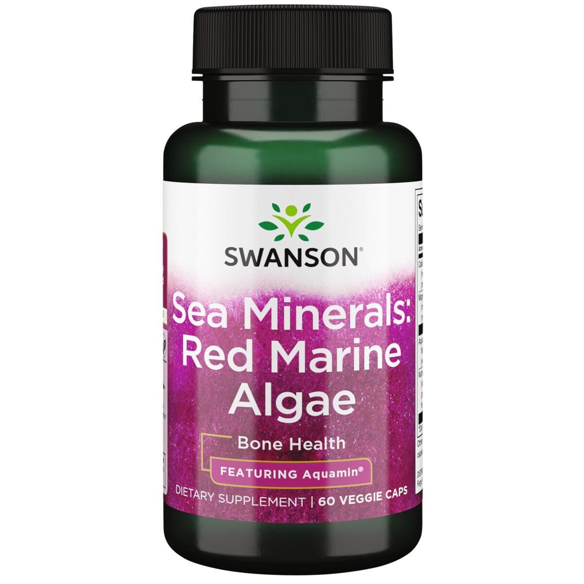 Swanson Ultra Sea Minerals: Red Mineral Algae - Featuring Aquamin Vitamin | 60 Veg Caps