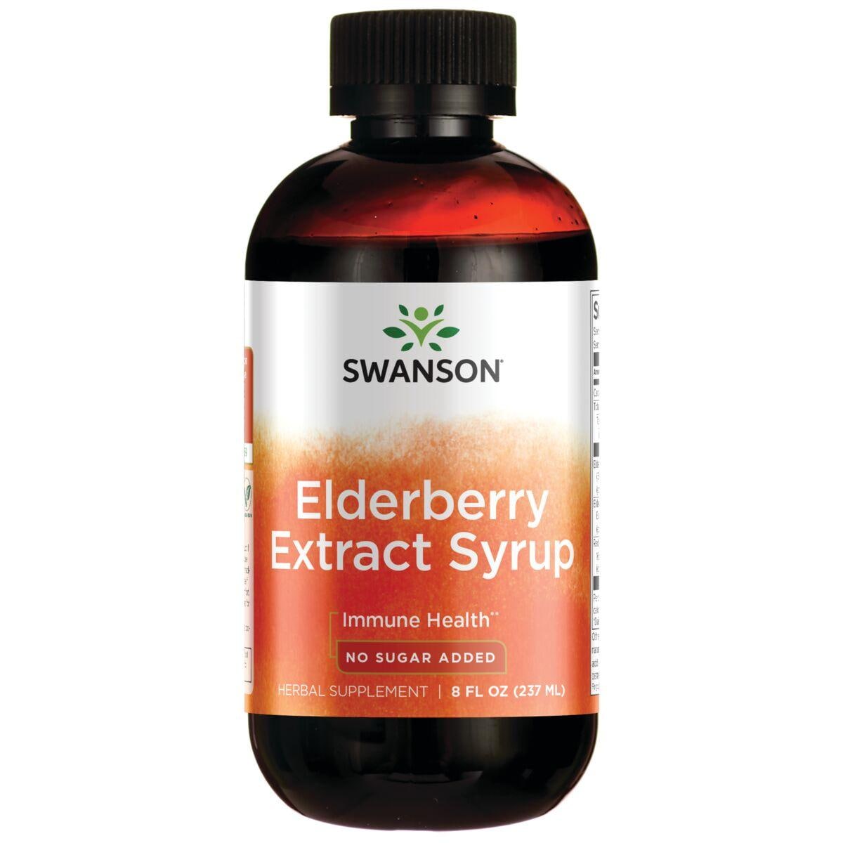 Swanson Ultra Elderberry Extract Syrup - No Sugar Added Vitamin | 8 fl oz Liquid