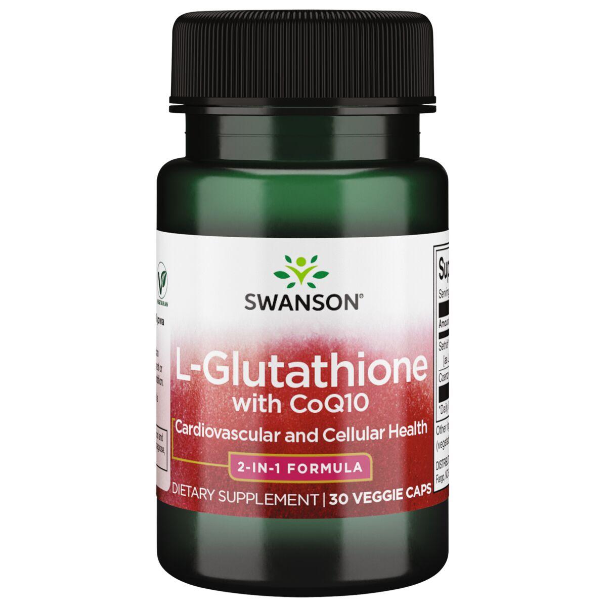 Swanson Ultra L-Glutathione with Coq10 Supplement Vitamin | 30 Veg Caps