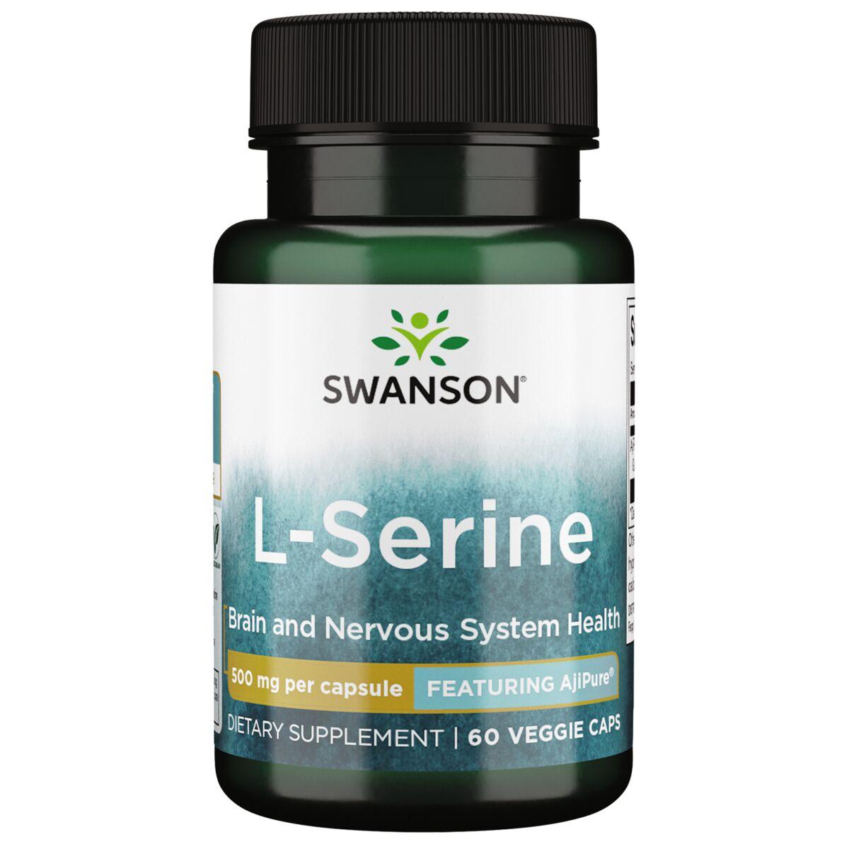 Swanson Ultra L-Serine - Featuring Ajipure Vitamin 500 mg 60 Veg Caps
