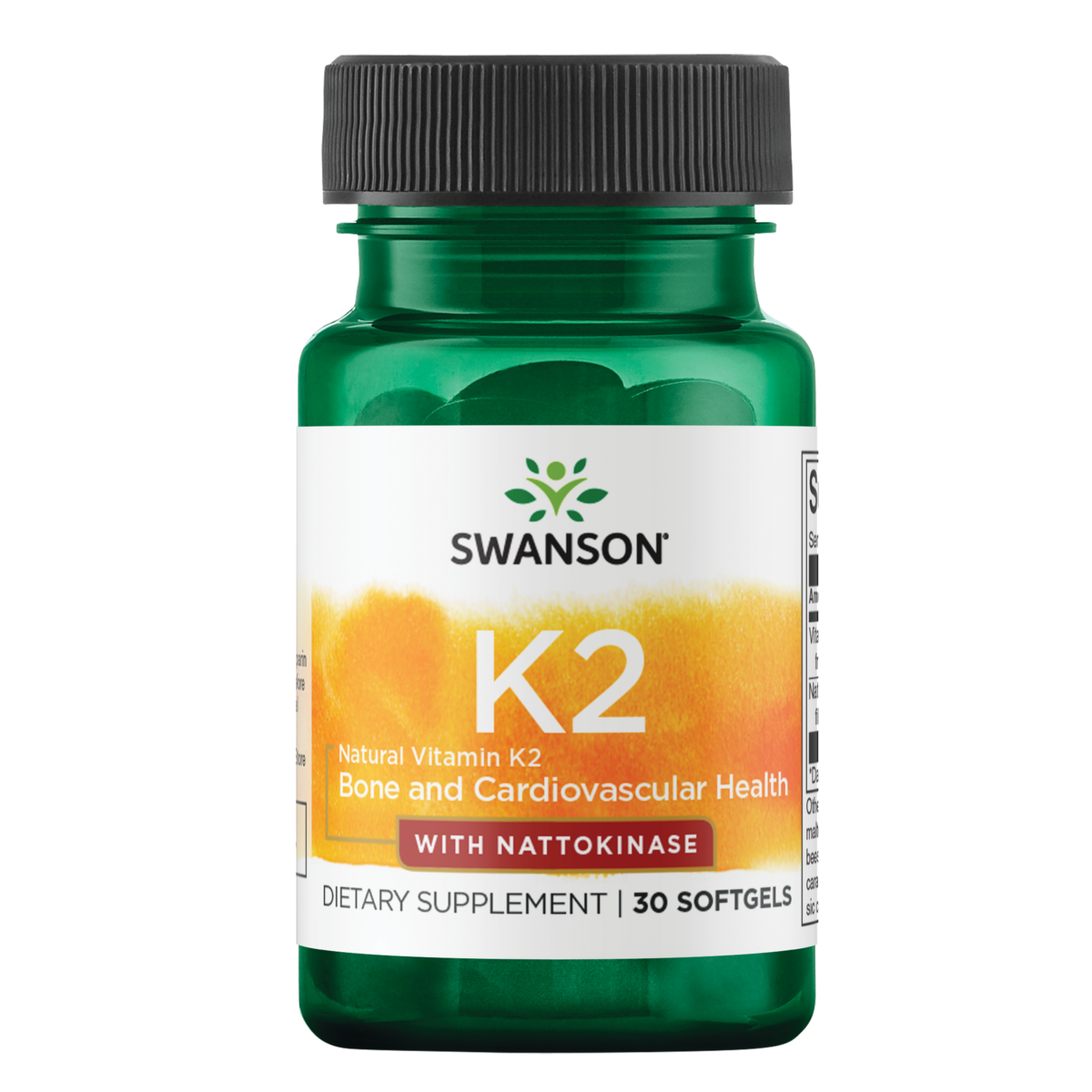 Swanson Натуральный витамин K2 с наттокиназой 30 гелевых капсул