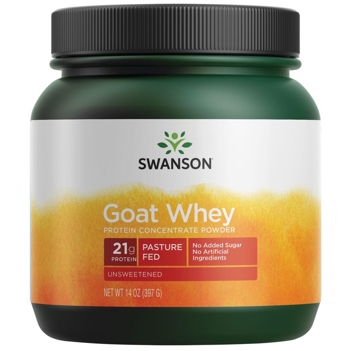 Swanson Ultra Goat Whey Protein Concentrate Powder - Pasture Fed | 14 oz Powder